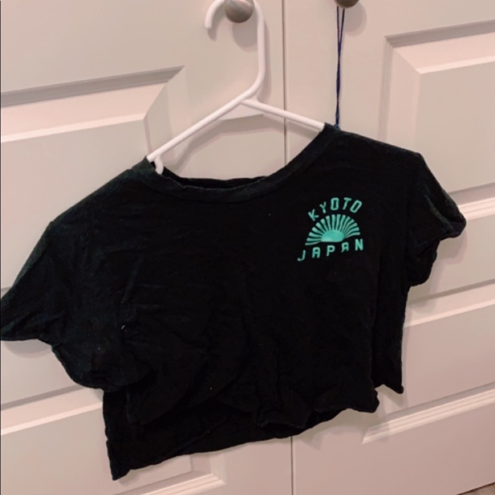 Black and Blue Crop Top